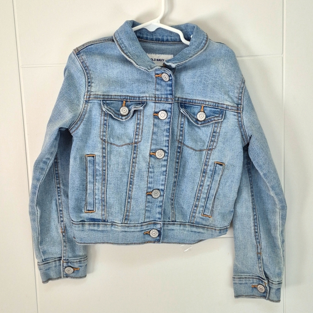Old Navy Girl's Light Blue Denim Jean Jacket S (6-7)